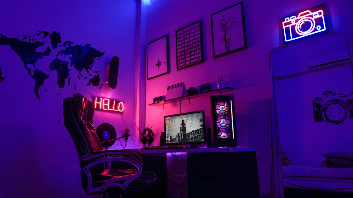 Player reviewing a game on a large display